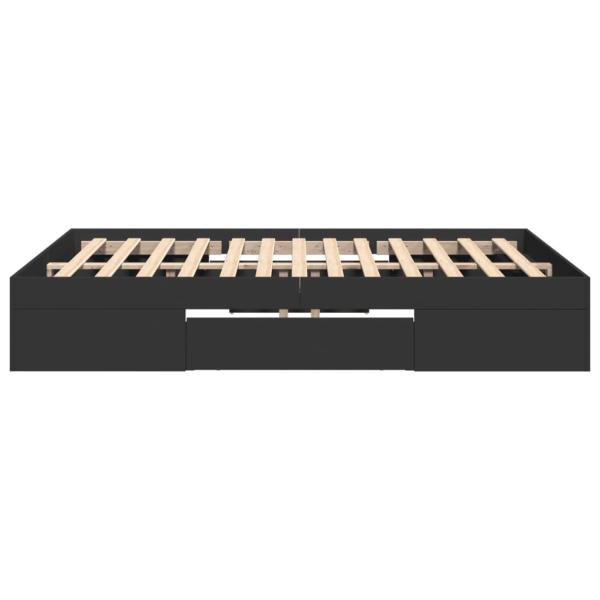 Bettgestell Schwarz 140x190 cm Holzwerkstoff