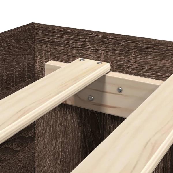 Bettgestell mit Kopfteil Braun Eichen-Optik 120x200 cm
