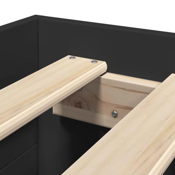 Bettgestell Schwarz 75x190 cm Holzwerkstoff