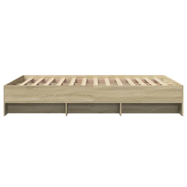 Bettgestell Sonoma-Eiche 135x190 cm Holzwerkstoff