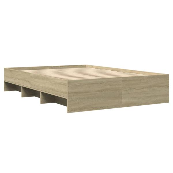 Bettgestell Sonoma-Eiche 135x190 cm Holzwerkstoff