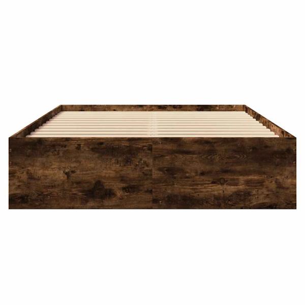 Bettgestell ohne Matratze R?uchereiche 120x190 cm Holzwerkstoff