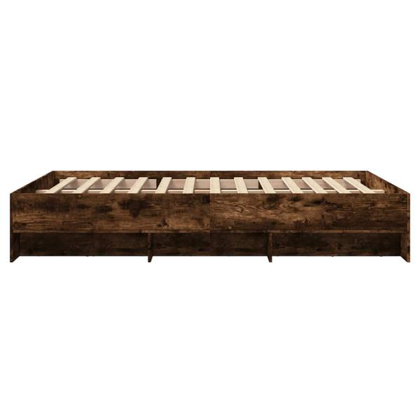 Bettgestell ohne Matratze R?uchereiche 120x190 cm Holzwerkstoff