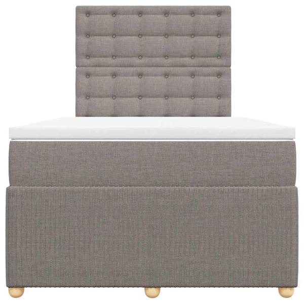 Boxspringbett mit Matratze Taupe 120x190 cm Stoff
