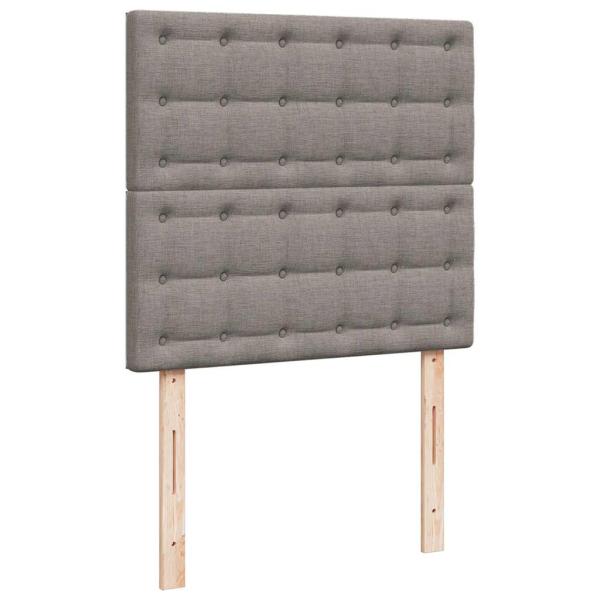 ARDEBO.de - Boxspringbett mit Matratze Taupe 100x200 cm Stoff