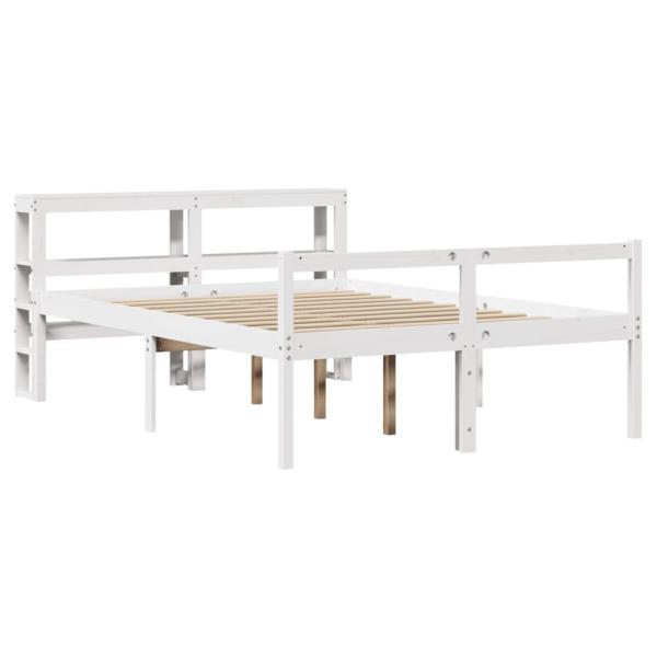 Seniorenbett mit Kopfteil ohne Matratze Weiß 140x190 cm