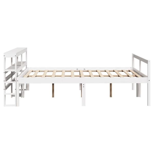 Seniorenbett mit Kopfteil ohne Matratze Weiß 140x190 cm