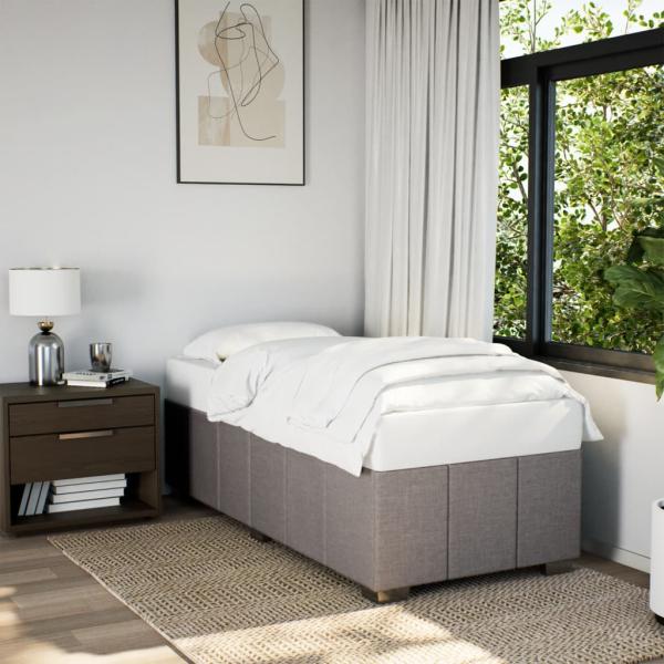 ARDEBO.de - Bettgestell Taupe 90x190 cm Stoff