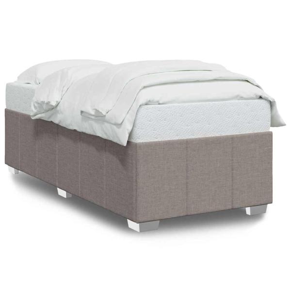 Bettgestell ohne Matratze Taupe 100x200 cm Stoff