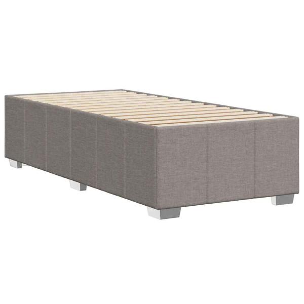Bettgestell ohne Matratze Taupe 100x200 cm Stoff