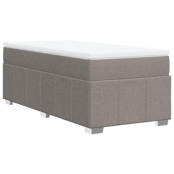 Boxspringbett mit Matratze Taupe 90x190 cm Stoff