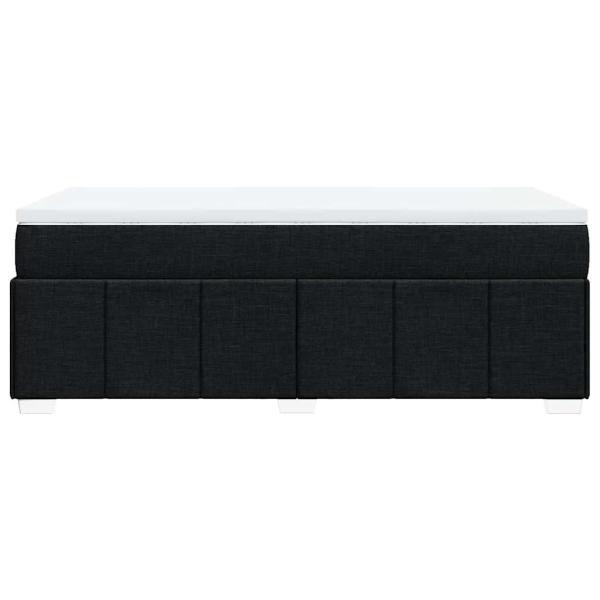 Boxspringbett mit Matratze Schwarz 100x200 cm Stoff