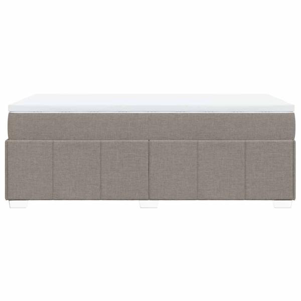 Boxspringbett mit Matratze Taupe 100x200 cm Stoff