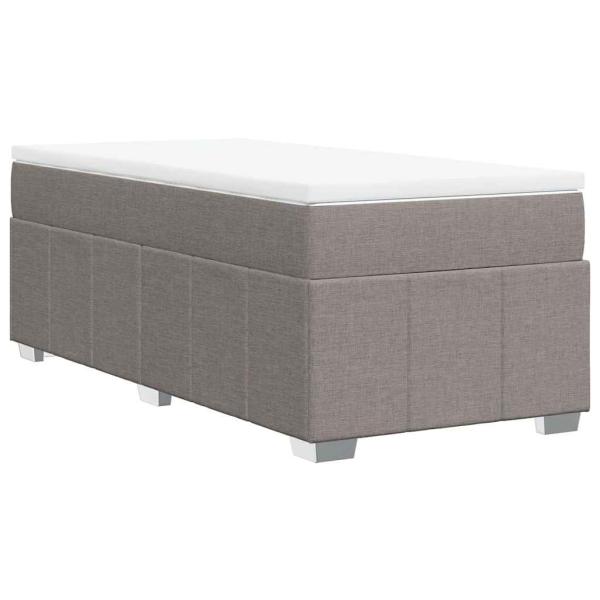 Boxspringbett mit Matratze Taupe 100x200 cm Stoff