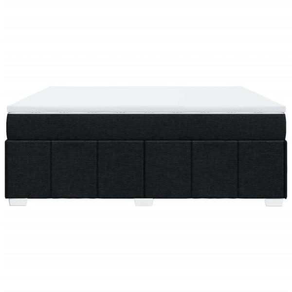 Boxspringbett mit Matratze Schwarz 180x200 cm Stoff