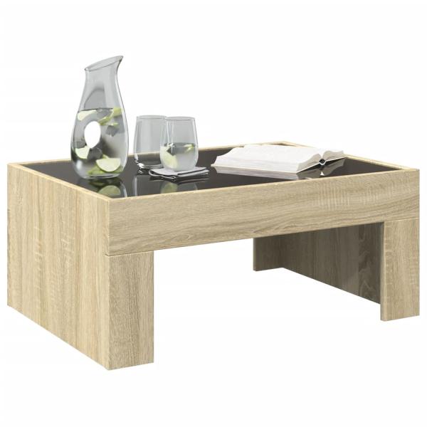 Couchtisch mit Infinity-LED Sonoma-Eiche 70x50x30 cm