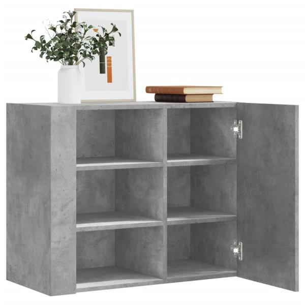 ARDEBO.de - Wandregal Betongrau 75x35x60 cm Holzwerkstoff