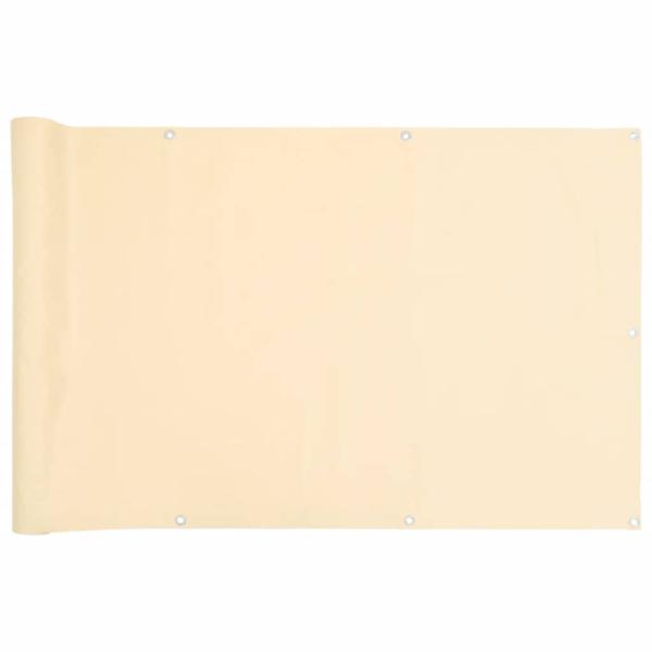 Balkon-Sichtschutz Creme 300x75 cm PVC