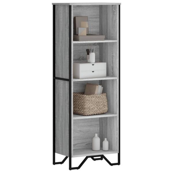ARDEBO.de - Bücherregal Grau Sonoma 50x31x137,5 cm Holzwerkstoff