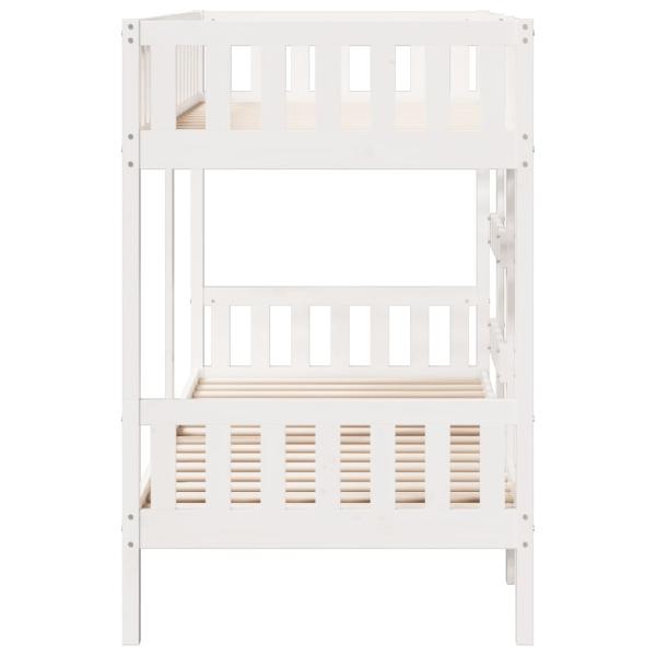 Etagenbett Weiß 80x200 cm Massivholz Kiefer