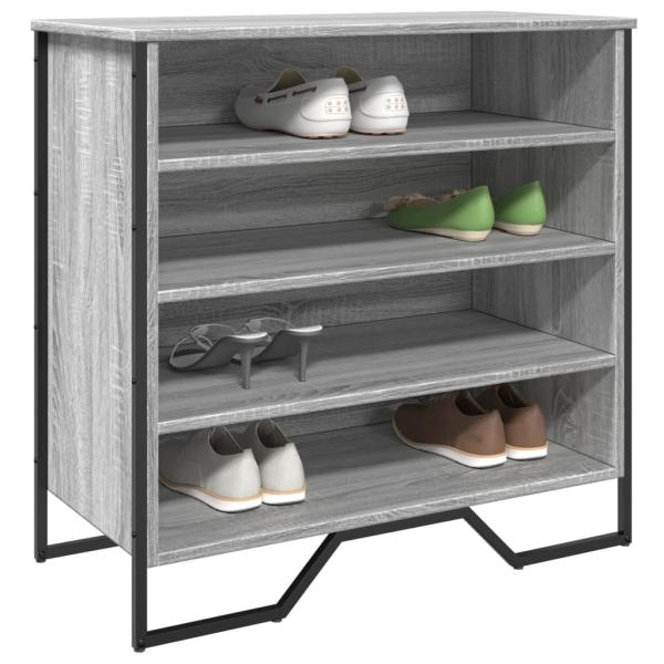 ARDEBO.de - Schuhregal Grau Sonoma 80x38x78 cm Holzwerkstoff