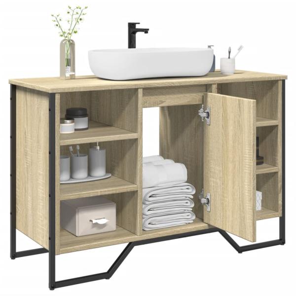 ARDEBO.de - Waschbeckenunterschrank Sonoma-Eiche 91x35x60 cm Holzwerkstoff