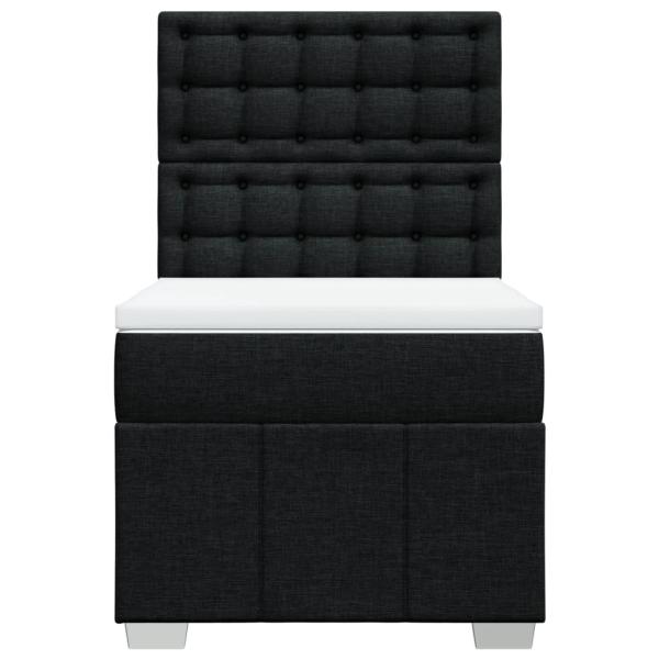 Boxspringbett mit Matratze Schwarz 80x200 cm Stoff