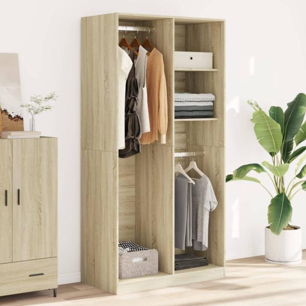 ARDEBO.de - Kleiderschrank Sonoma-Eiche 100x50x200 cm Holzwerkstoff