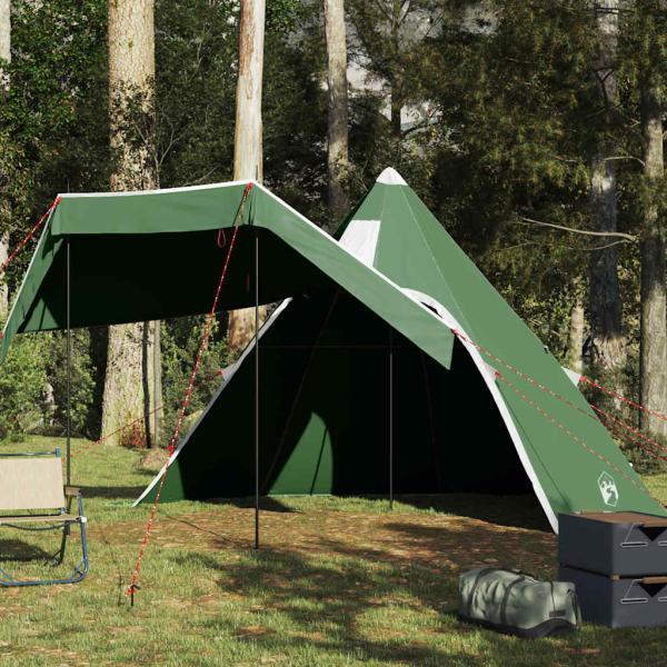 ARDEBO.de - Tipi-Campingzelt 5 Personen Grün Wasserdicht