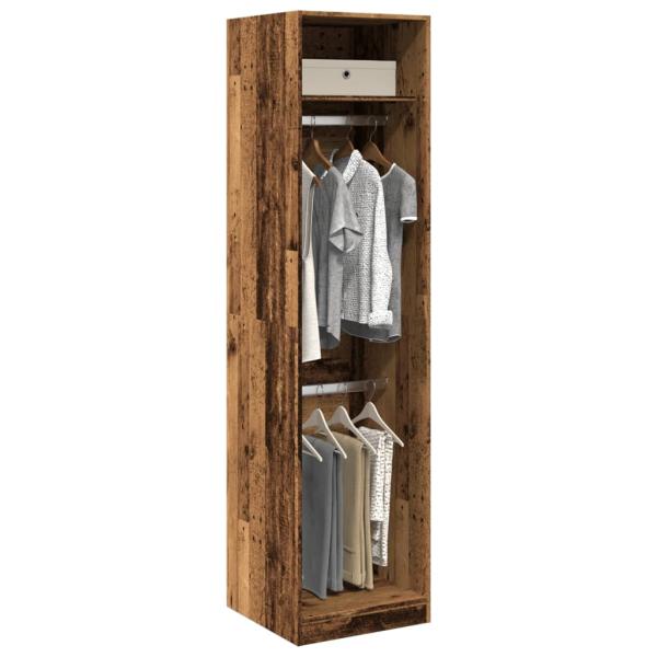 ARDEBO.de - Kleiderschrank Altholz-Optik 50x50x200 cm Holzwerkstoff