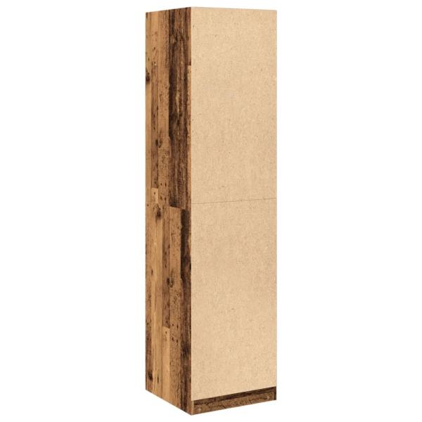 Kleiderschrank Altholz-Optik 50x50x200 cm Holzwerkstoff