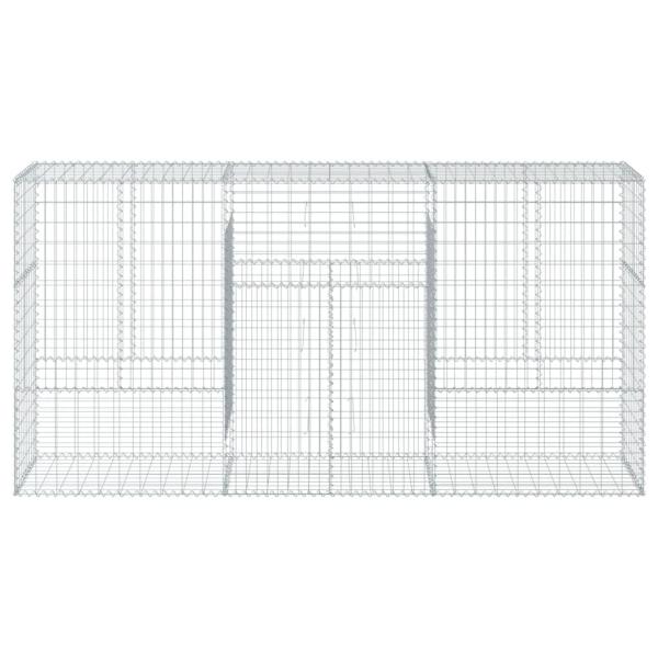 Gabione mit Deckel 300x50x150 cm Verzinktes Eisen
