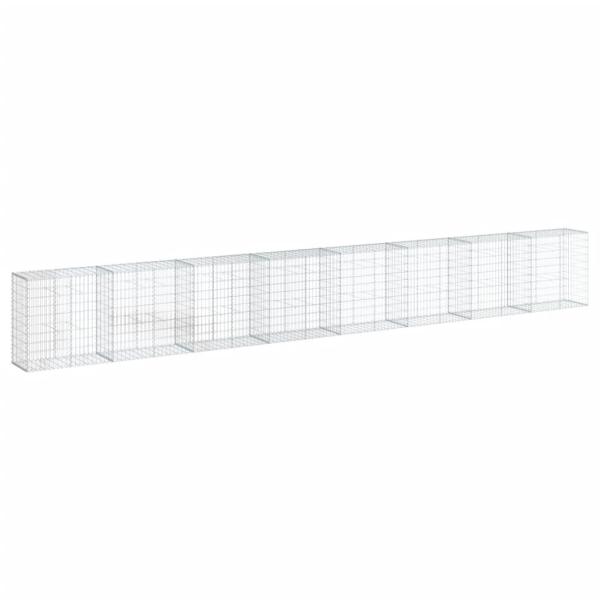 Gabione mit Deckel 800x50x100 cm Verzinktes Eisen
