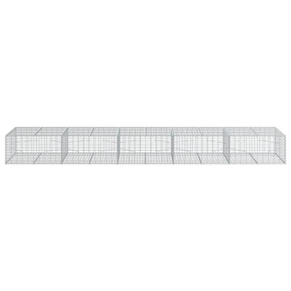 Gabione mit Deckel 500x100x50 cm Verzinktes Eisen