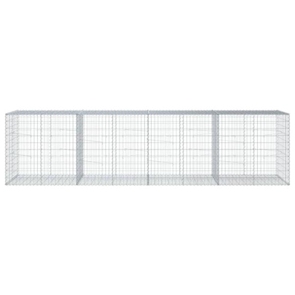 Gabione mit Deckel 400x100x100 cm Verzinktes Eisen