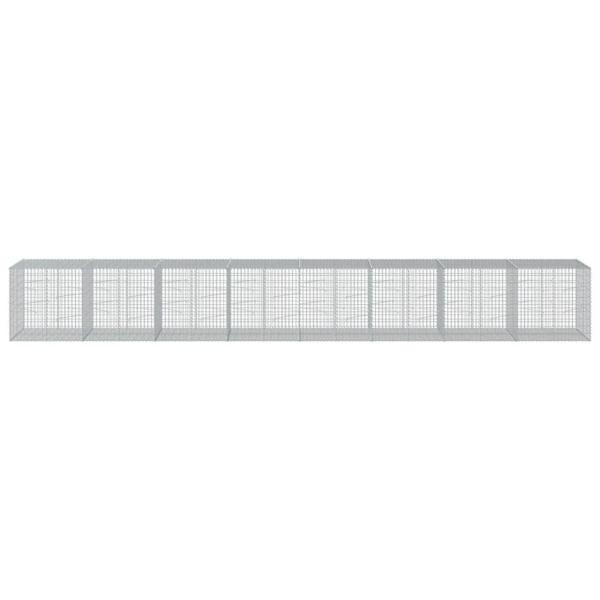 Gabione mit Deckel 800x100x100 cm Verzinktes Eisen