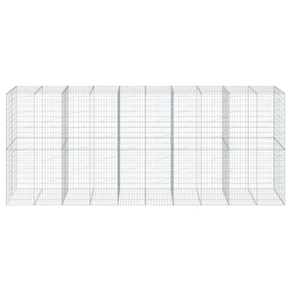 Gabione mit Deckel 500x100x200 cm Verzinktes Eisen