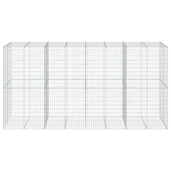 Gabione mit Deckel 400x100x200 cm Verzinktes Eisen