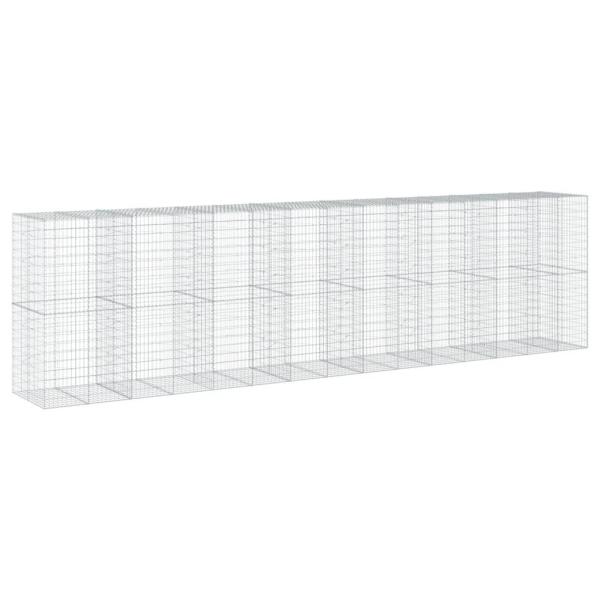 Gabione mit Deckel 750x100x200 cm Verzinktes Eisen