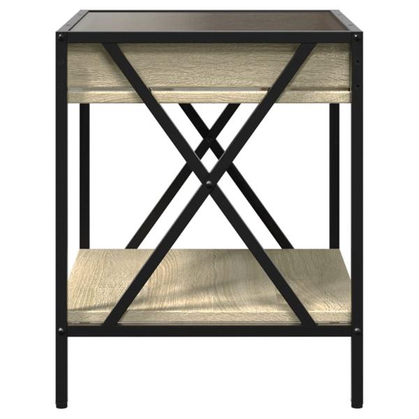 Couchtisch mit Infinity-LED Sonoma-Eiche 40x40x49 cm