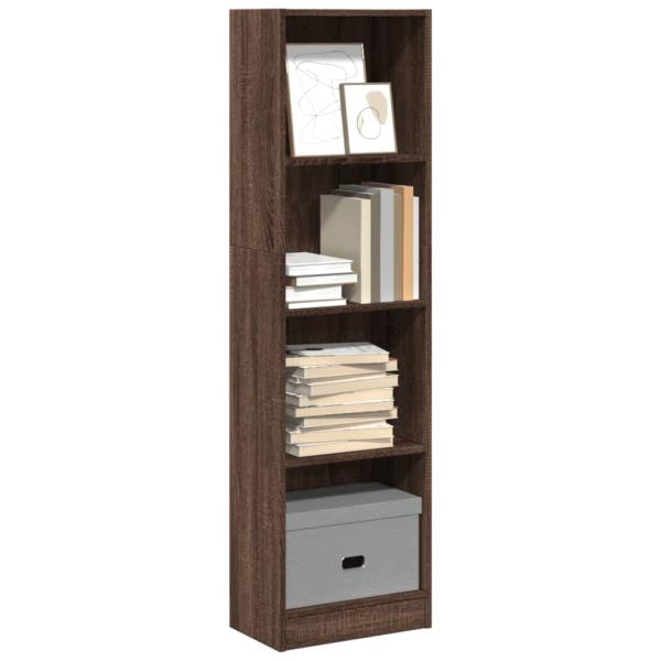 ARDEBO.de - Bücherregal Braun Eichen-Optik 40x24x143 cm Holzwerkstoff