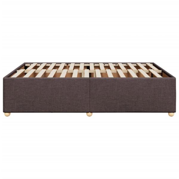 Bettgestell ohne Matratze Dunkelbraun 140x190 cm Stoff