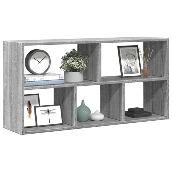 ARDEBO.de - Wandregal Grau Sonoma 100x25x50 cm Holzwerkstoff