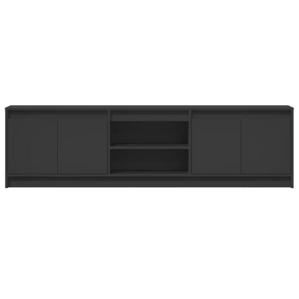 TV-Schrank mit LED-Beleuchtung Schwarz 180x34x50 cm