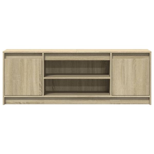 TV-Schrank mit LED-Beleuchtung Sonoma-Eiche 139,5x34x50 cm