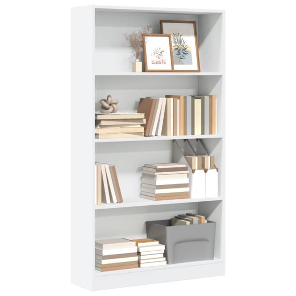 ARDEBO.de - Bücherregal Weiß 80x24x143 cm Holzwerkstoff