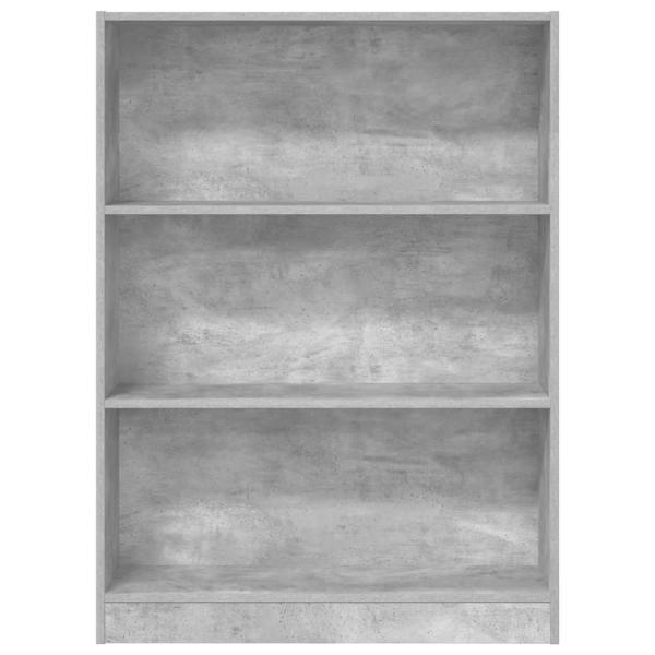 Bücherregal Betongrau 80x24x109 cm Holzwerkstoff
