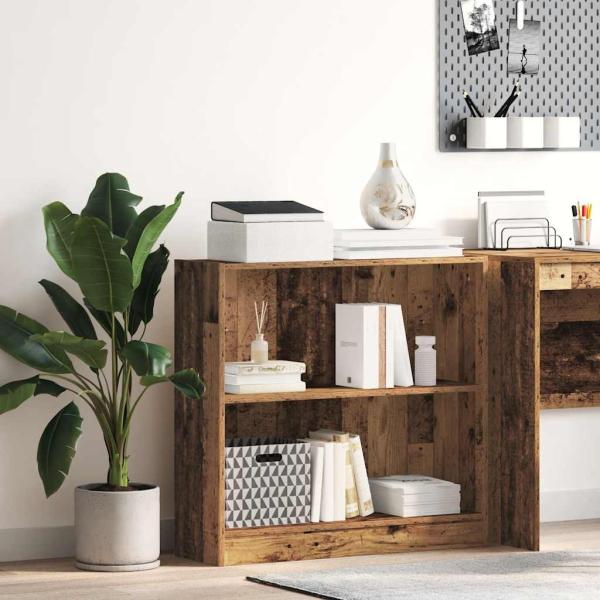 ARDEBO.de - Bücherregal Altholz-Optik 80x24x76cm Holzwerkstoff