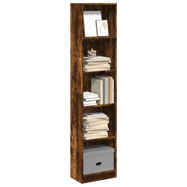 ARDEBO.de - Bücherregal Räuchereiche 40x24x176 cm Holzwerkstoff