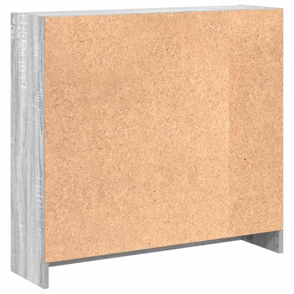 Bücherregal Grau Sonoma 80x24x76cm Holzwerkstoff